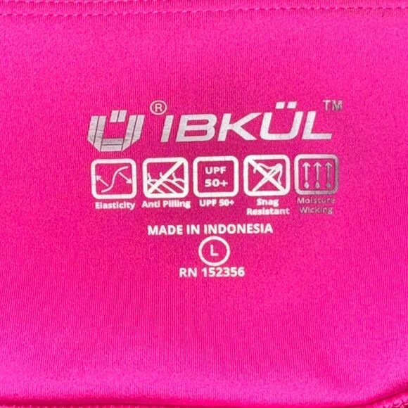 Ibkul 13in Mesh Skort Women's Size L Hot Pink Skirt Mid Rise Zip Pocket NWT - Picture 6 of 7